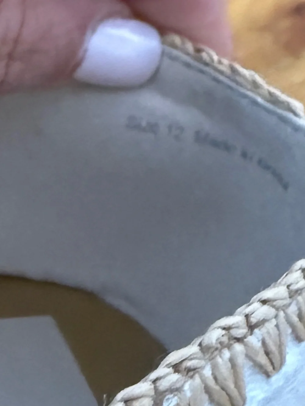 DOLCE VITA Women’s White Canvas Lace Up Espadrille Flats Size 12 NEW